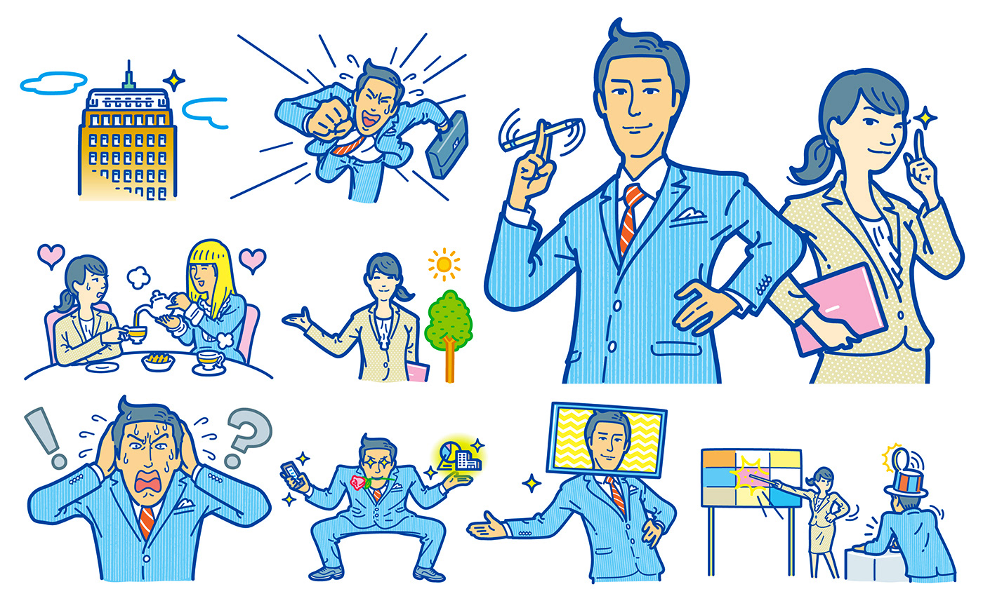 線画イラスト 仕事