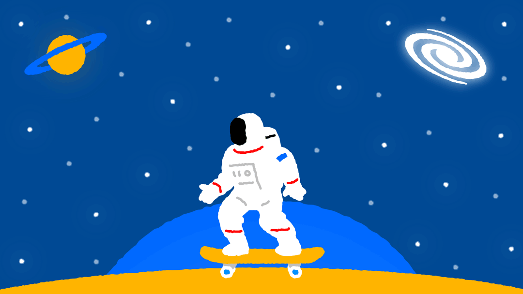 宇宙での夢 GIFアニメーション