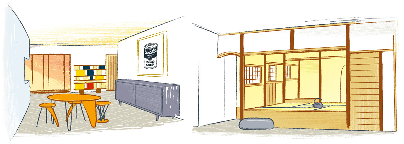 建徳物 パースイラスト