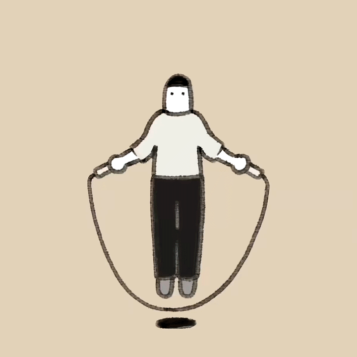 縄跳びのアニメーション