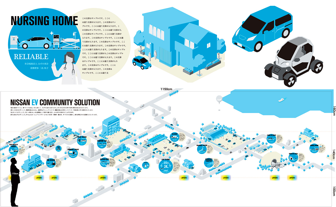 NISSAN 展示イラスト