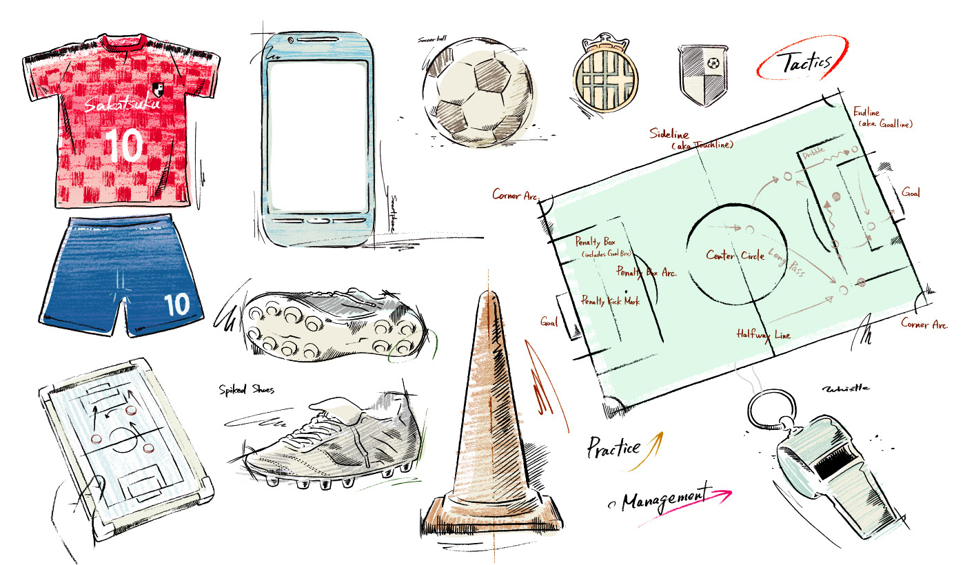 サッカー CMイラスト