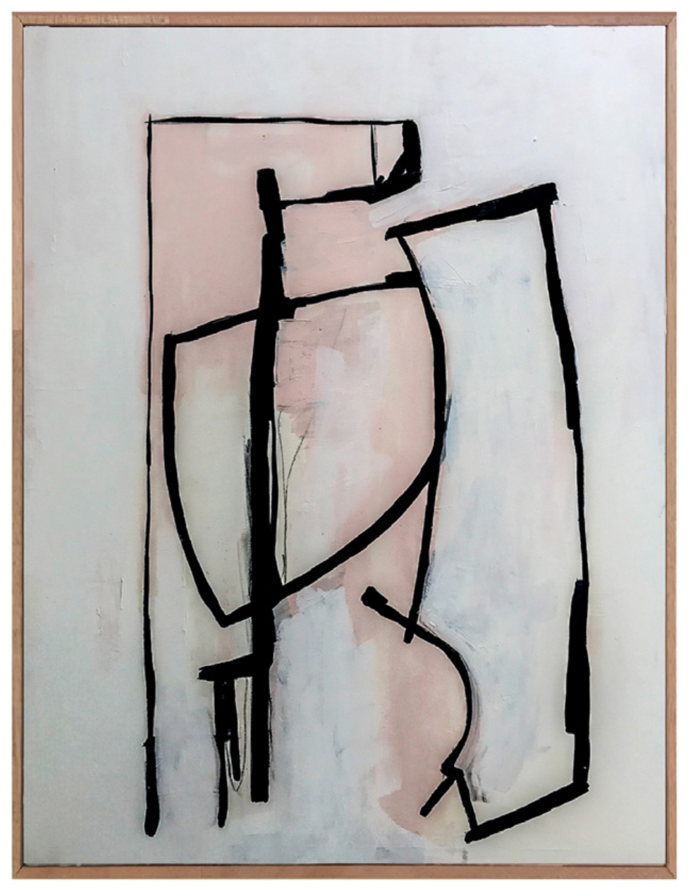 WALKIE TALKIE MARCII MAGSON CHARCOAL & ACRYLIC ON CANVAS ARTIST ORIGINAL