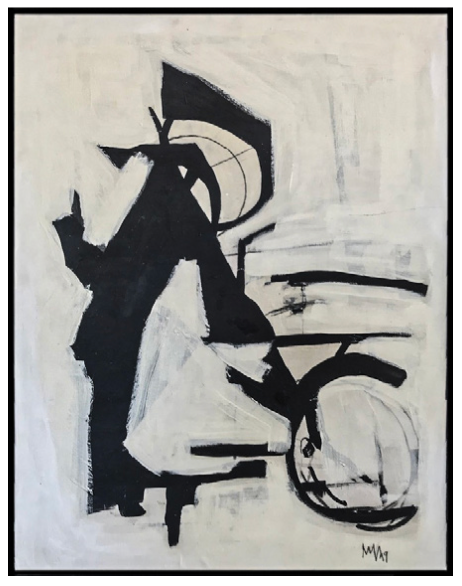 OTHERWORLDLY FIGURE MARCII MAGSON CHARCOAL & ACRYLIC ON CANVAS ARTIST ORIGINAL