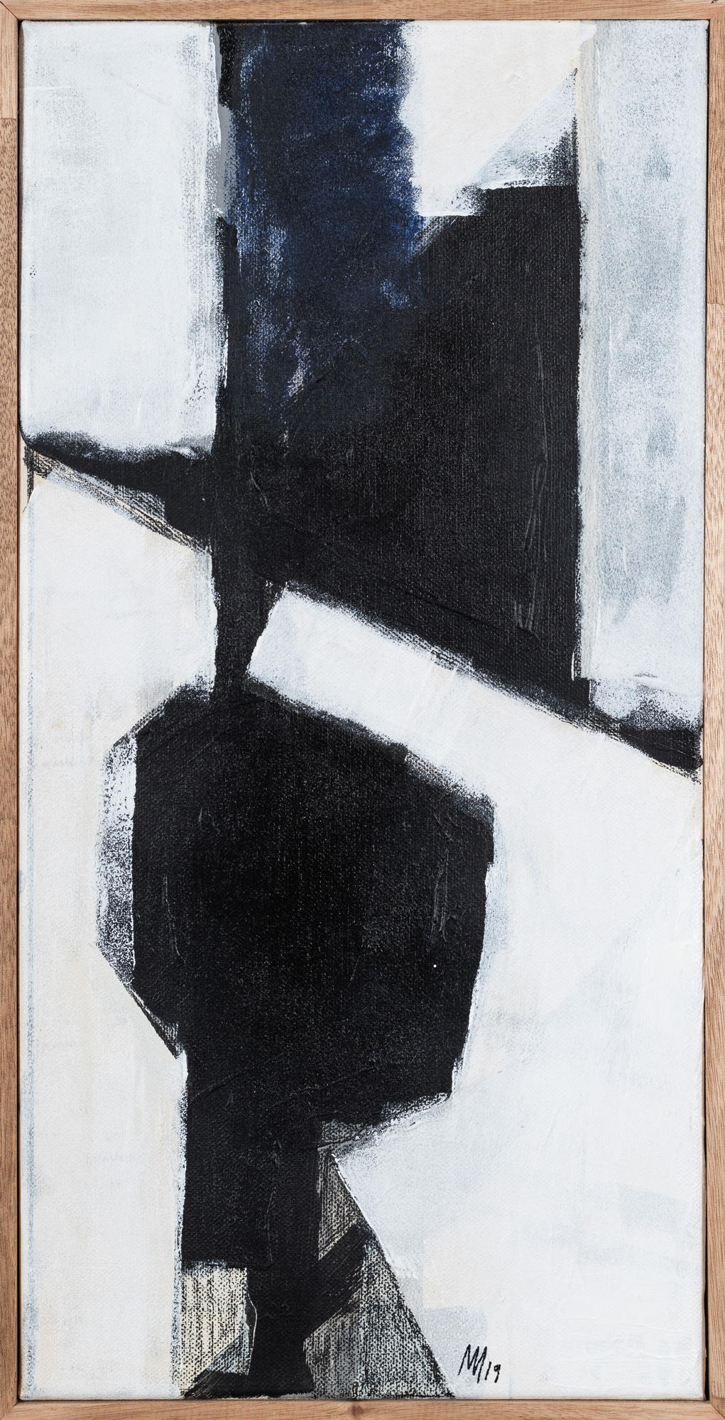 Staircase 250 x 510 mm Charcoal & Oil on Canvas Artist Original