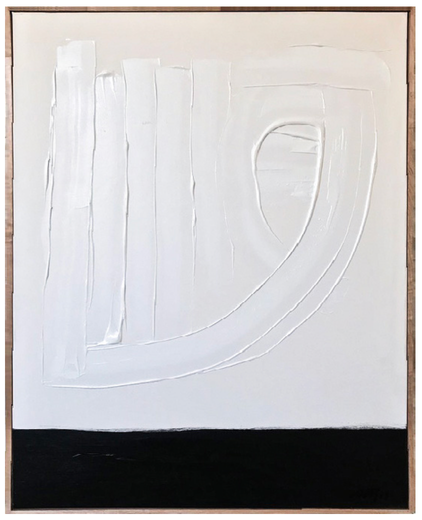 WIT SIT OP SWART MARCII MAGSON ACRYLIC ON CANVAS ARTIST ORIGINAL