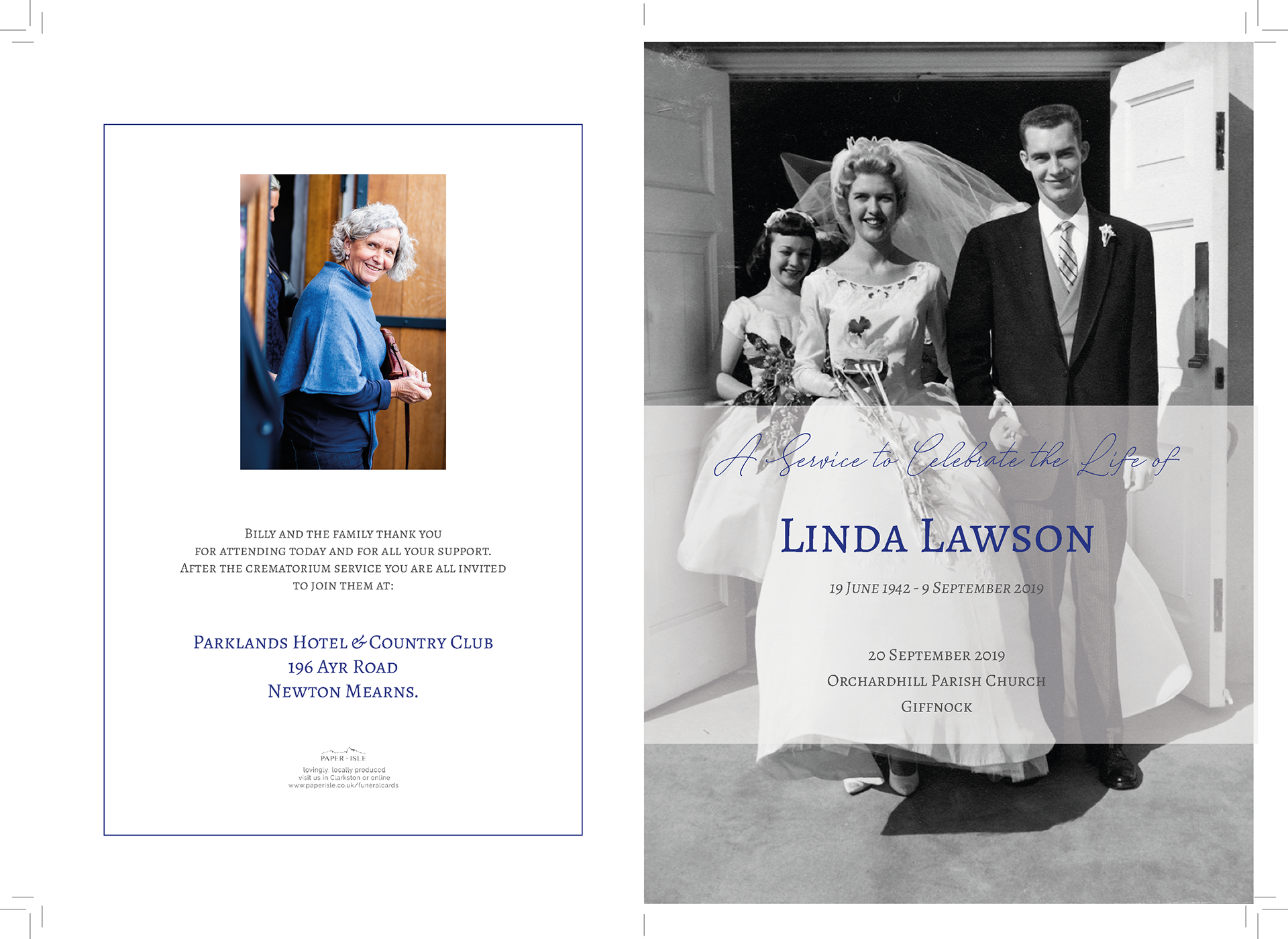 Memorial Card design 