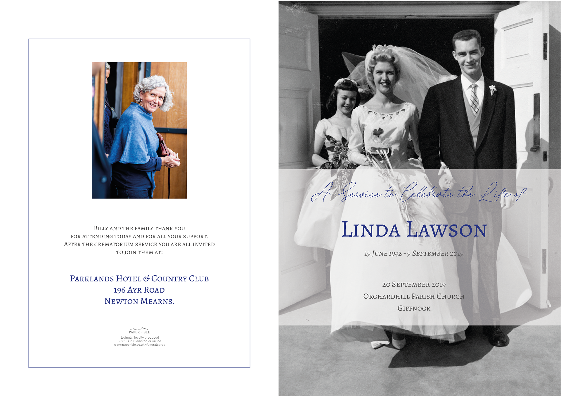 Memorial Card design 