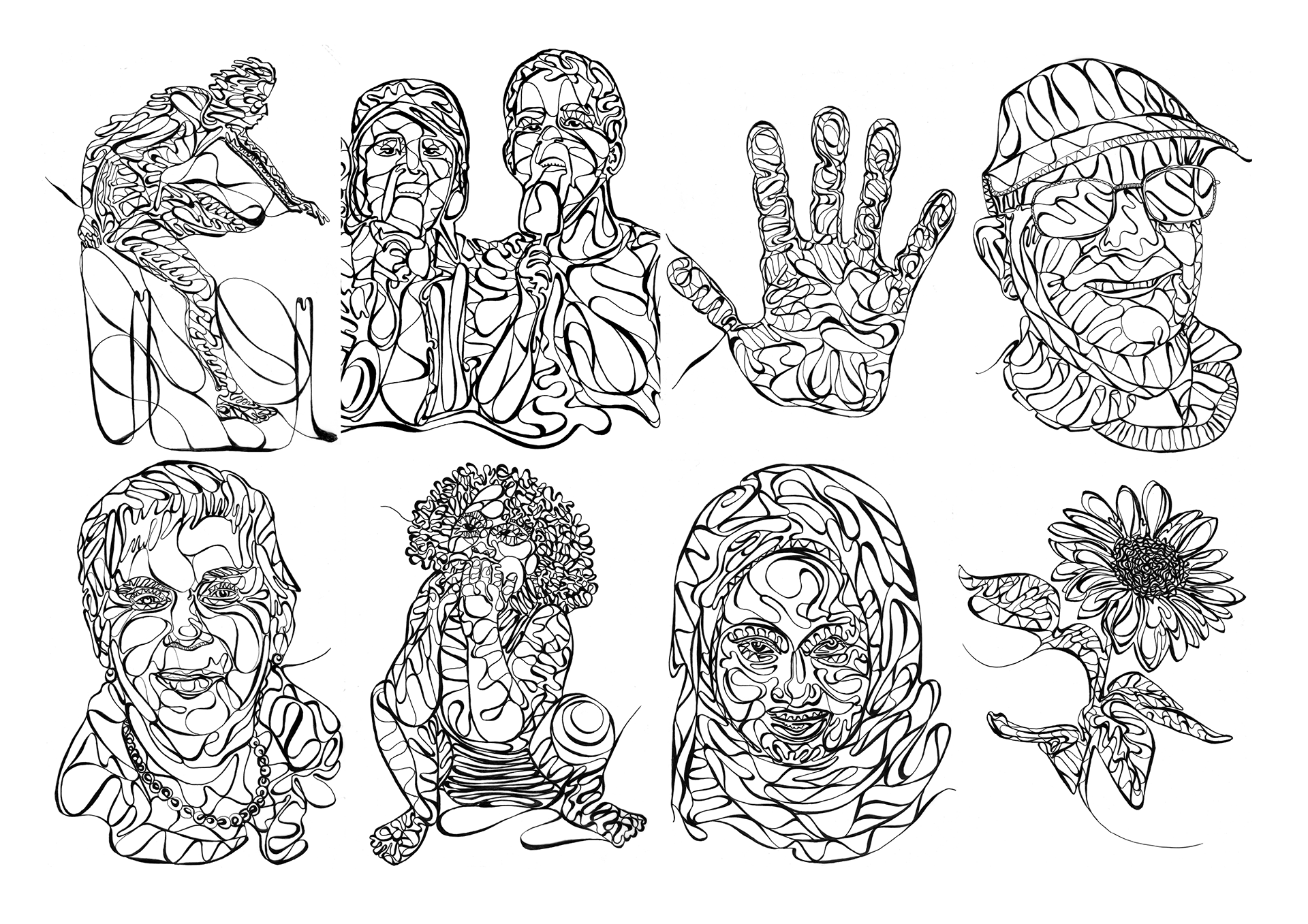 Illustrations for Metal Mural