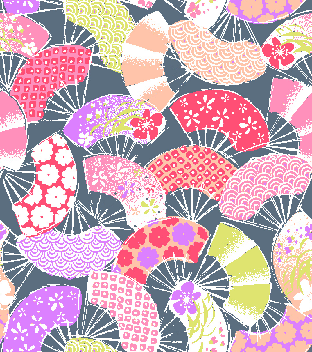 Fan-tastic textile print design