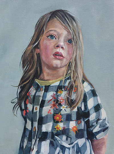 Portrait of Girl by Manchester Artist Emma Knowles