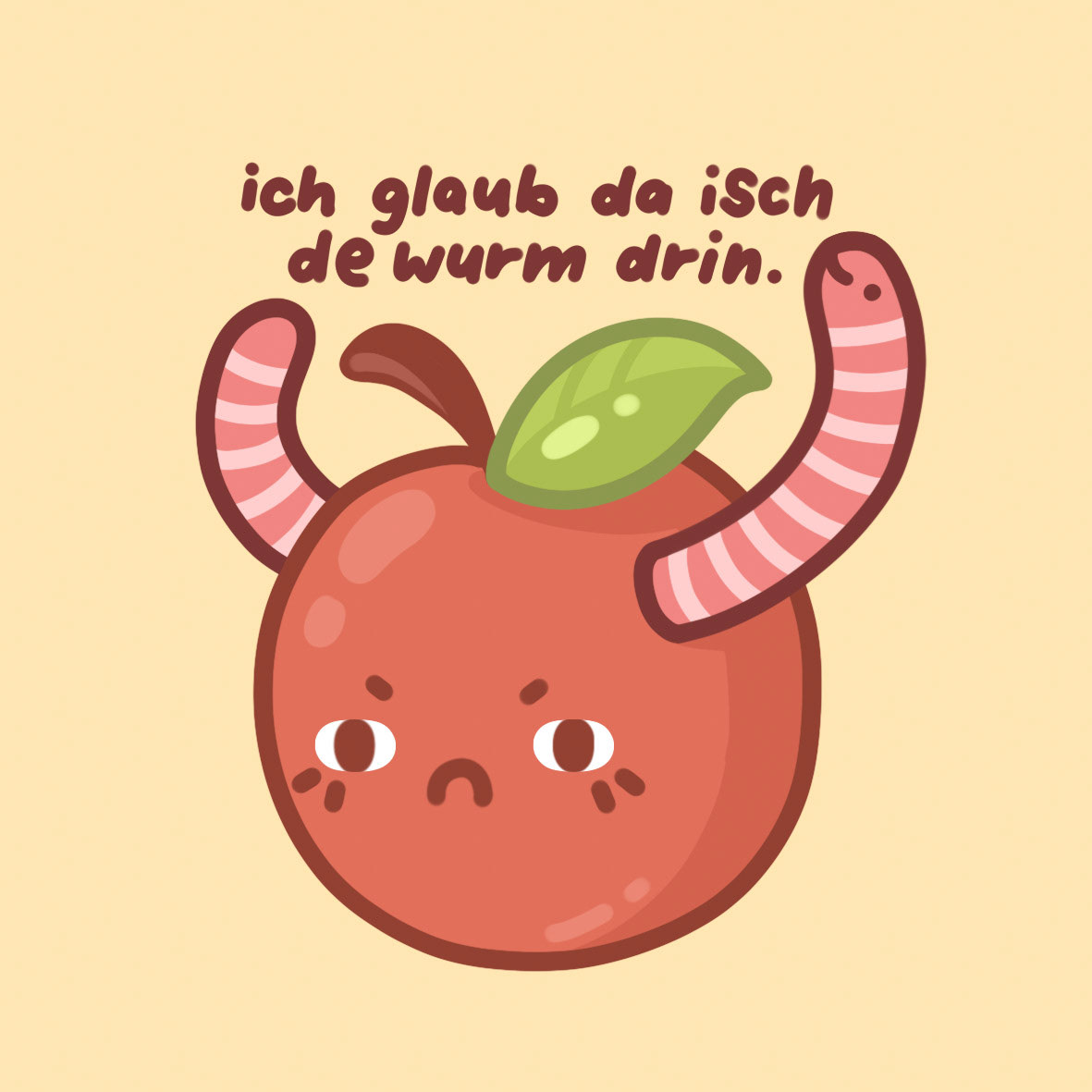 Wurm Drin Sticker Design