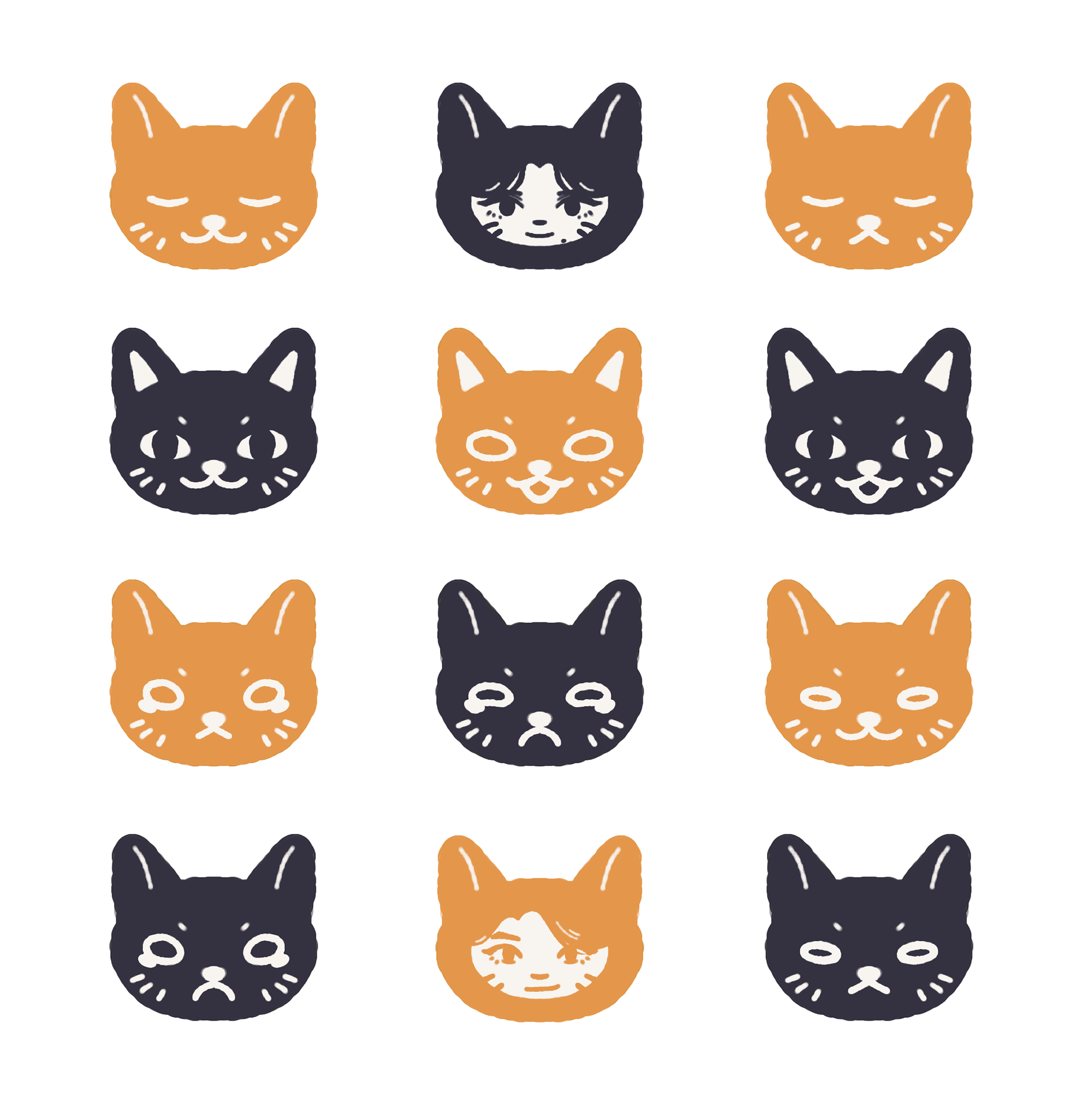 Cat Heads T-Shirt Design