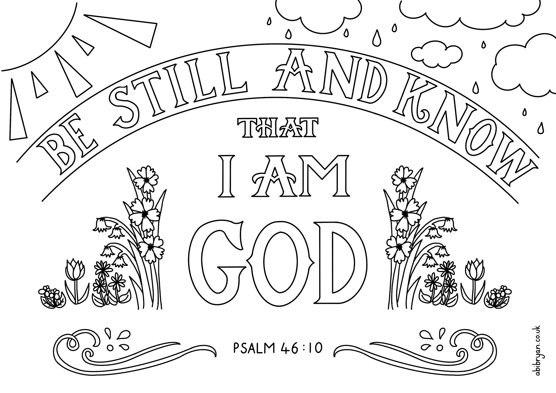 rainbow coloring pages with bible verses