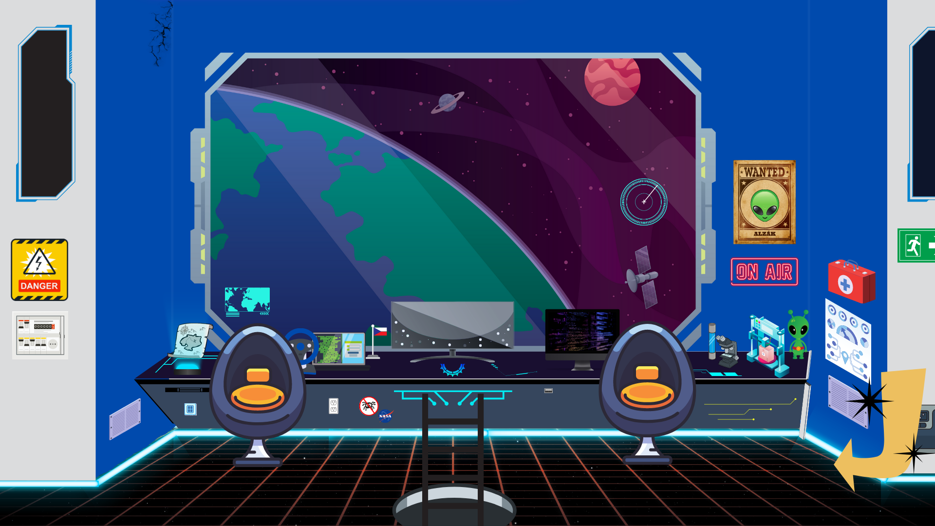 Grafické prostředí hry s pomocí programu Canva, vlastní zpracování