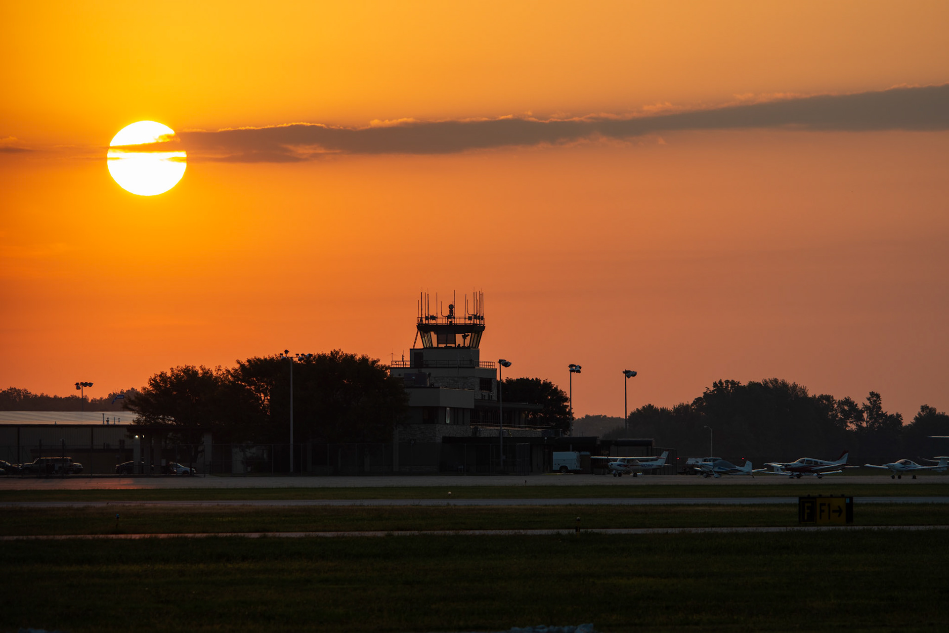 Morning Sunrise of a regional airport