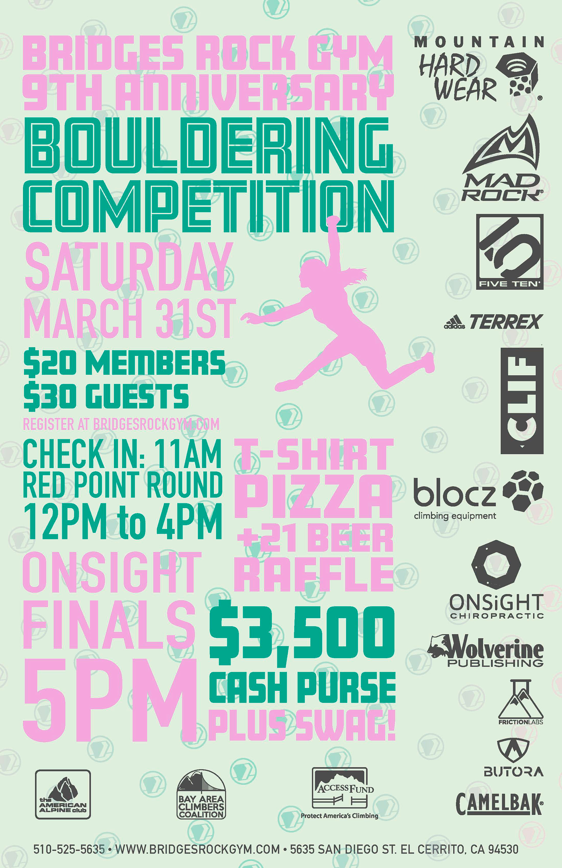Bouldering Comp Poster 2018
