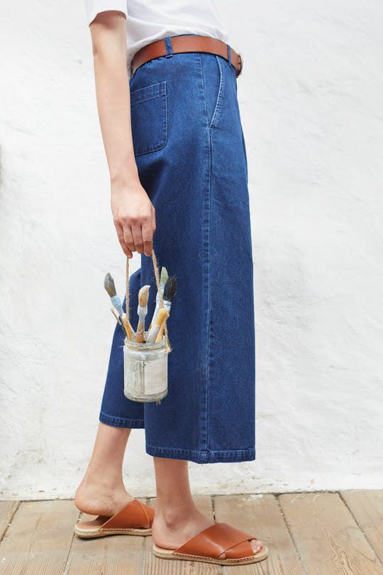Organic GOTS Certified Indigo Denim Culottes