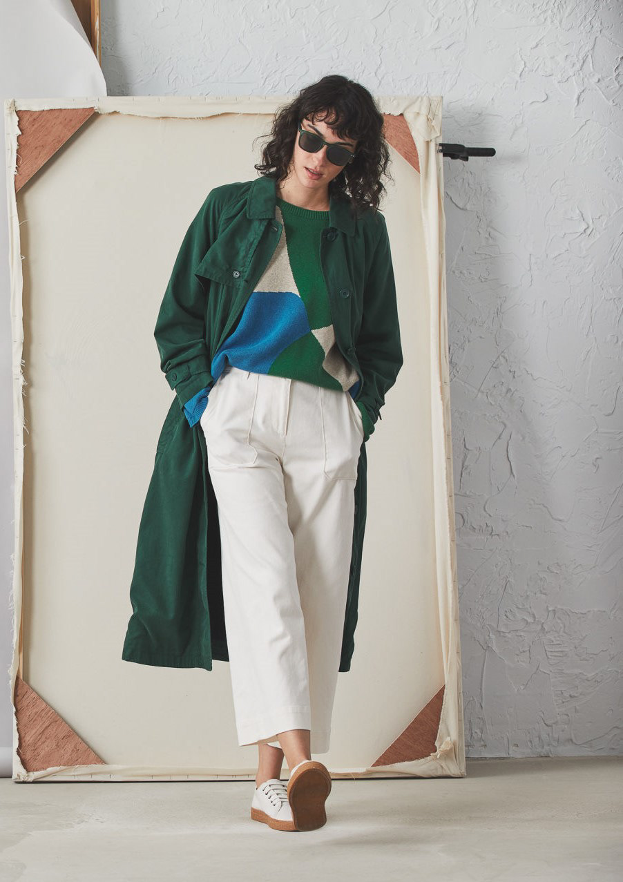 Easy Fit Trench Coat & Twill Utility Trousers