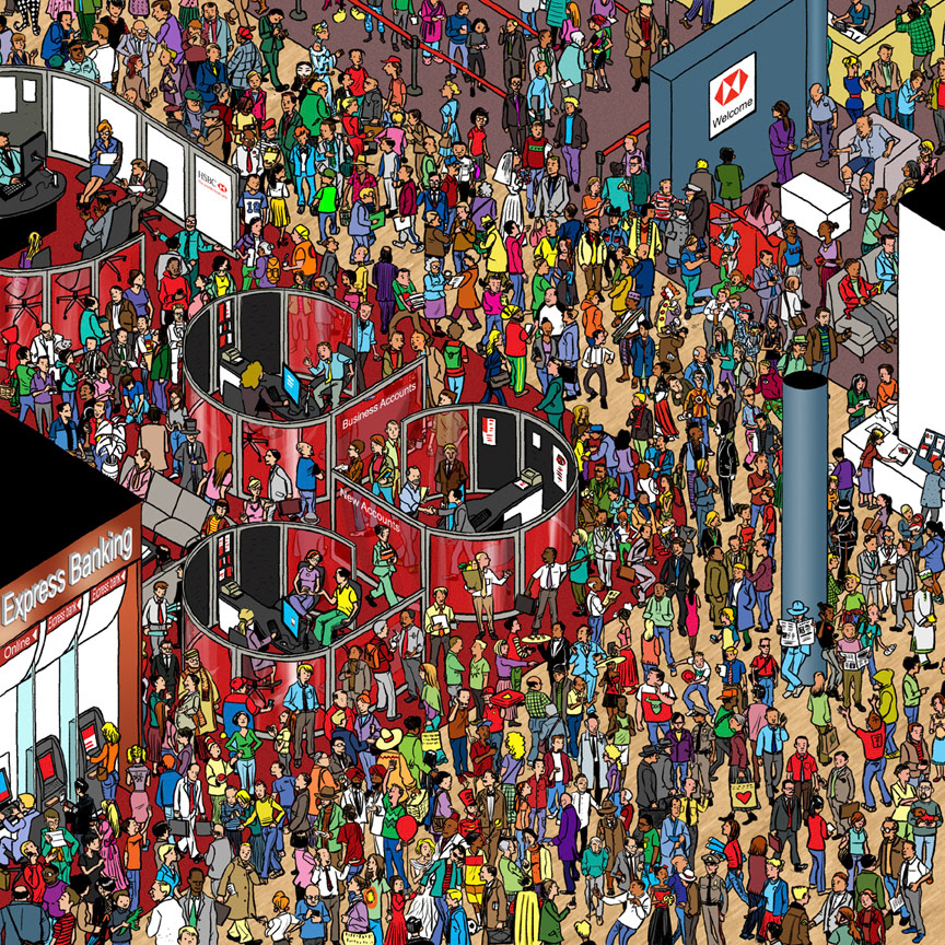 Illustration for an HSBC advertisement.