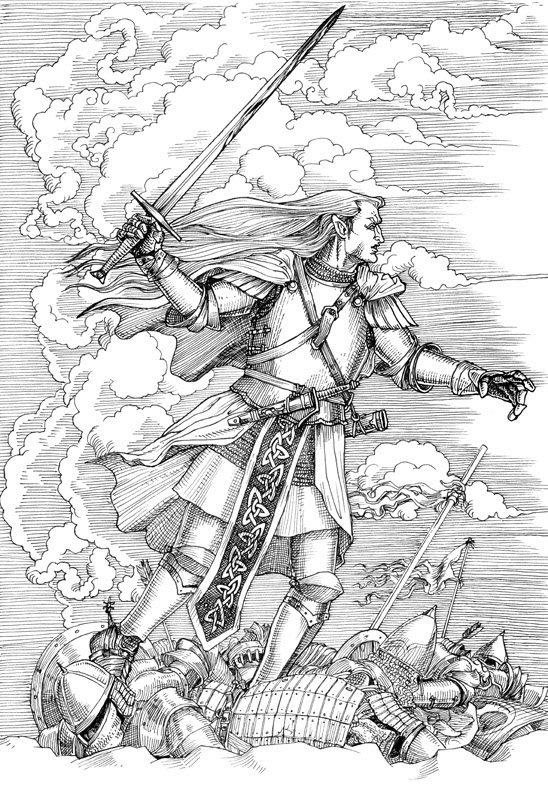The Sword Singer, illustration for The Burning Wheel
