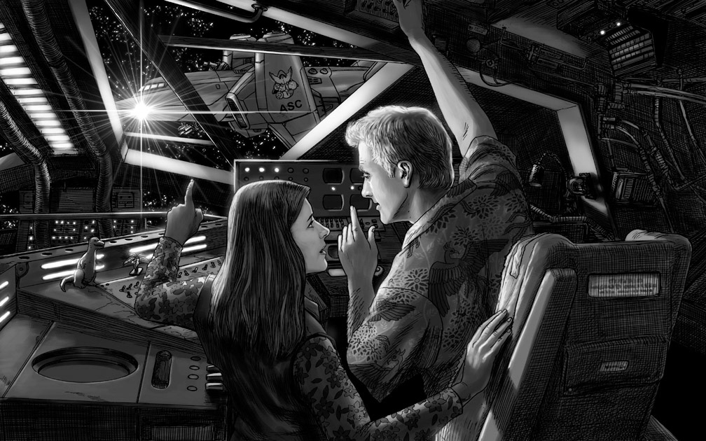 Kaylee and Wash, for the Firefly RPG by Margaret Weis Productions.