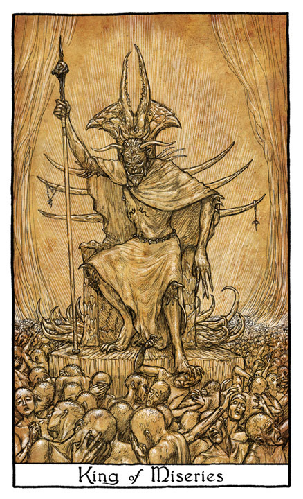King of Miseries, a prop tarot card for the movie Fire City.