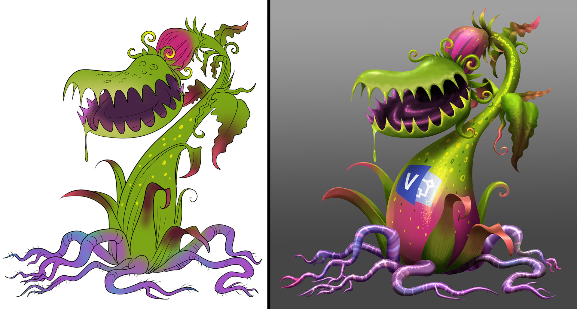 Plant creature design for AT&amp;T