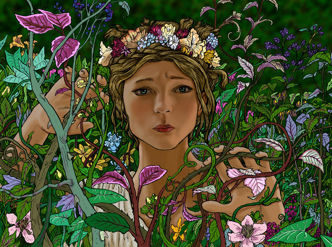 Echo, a drawing used in Pencilwood, a book by Alison Habens.