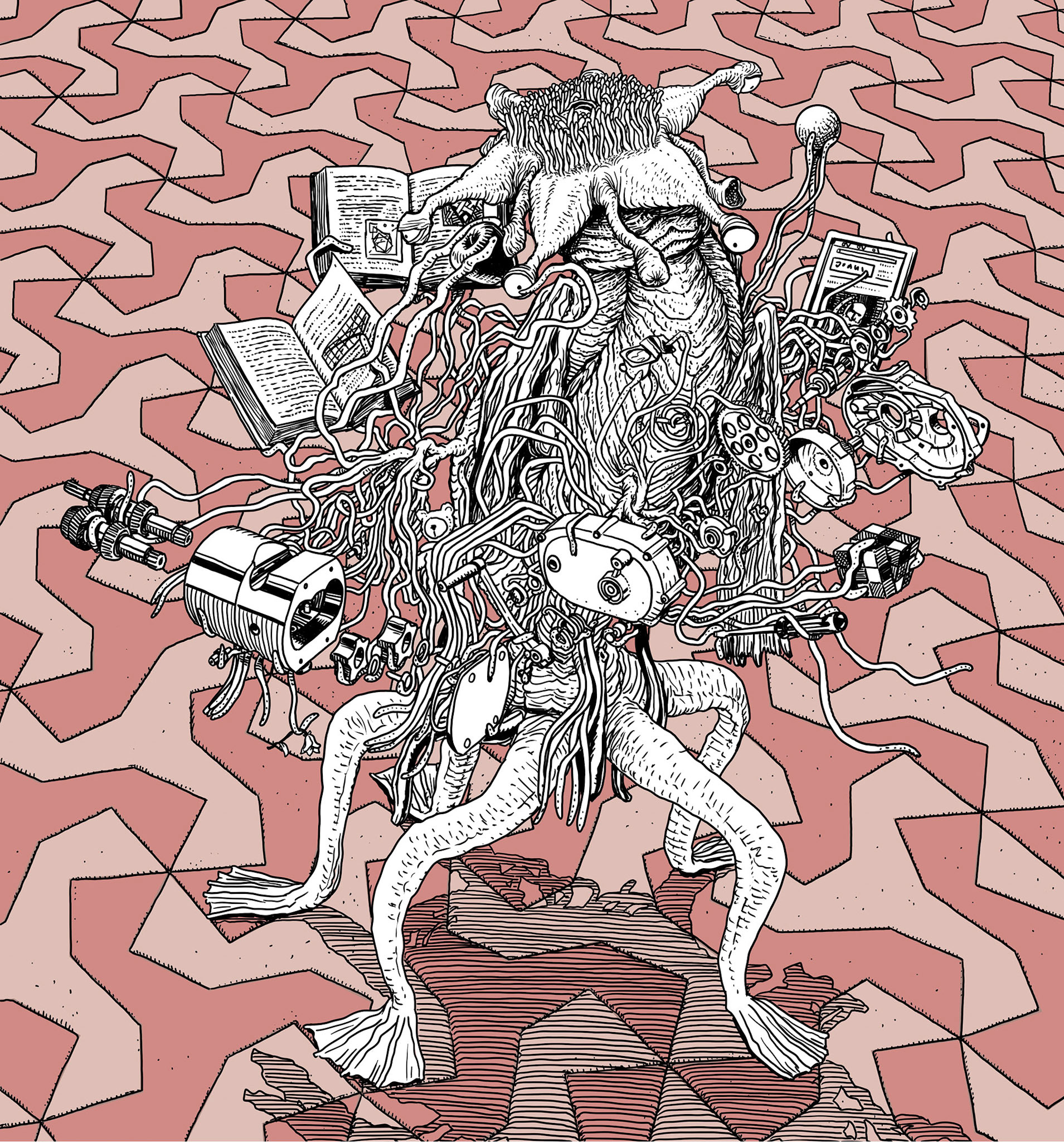 Industrious Elder Thing, Photoshop drawing.