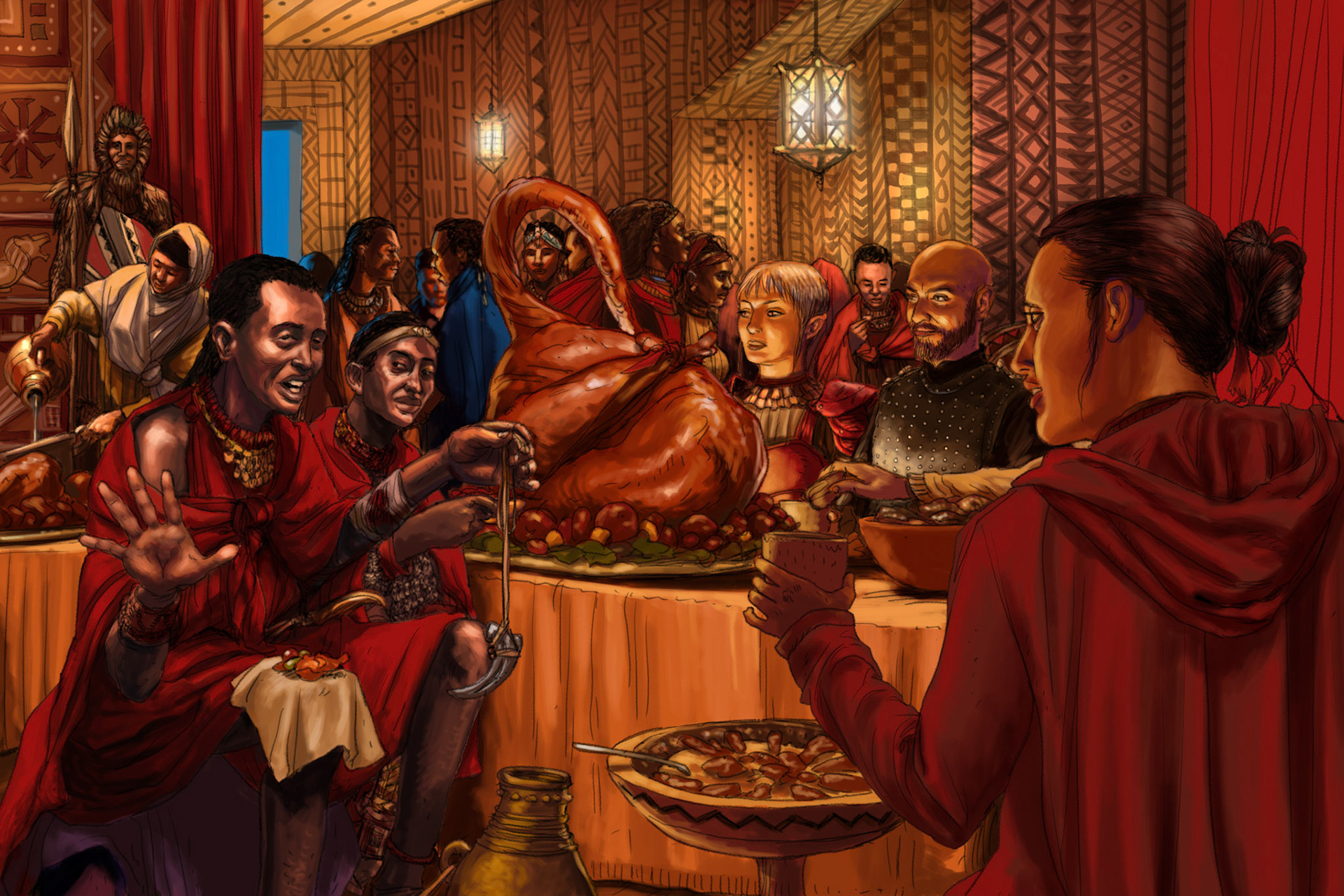 Feast, Song of the Sun Queens, a Swords &amp; Sorceries campaign, by Arc Dream