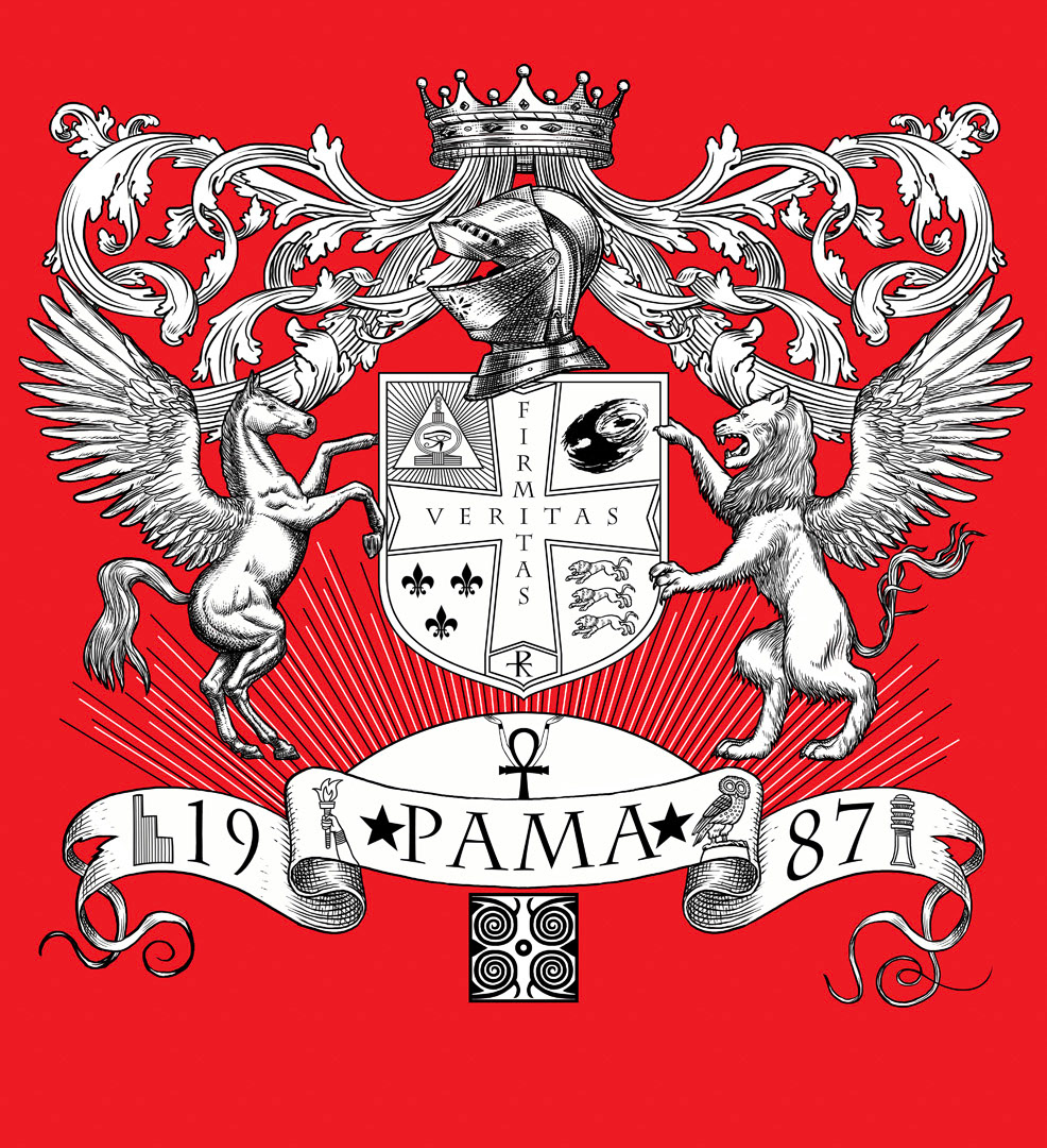 PAMA Coat of Arms, for the Princeton Academy of Martial Arts.