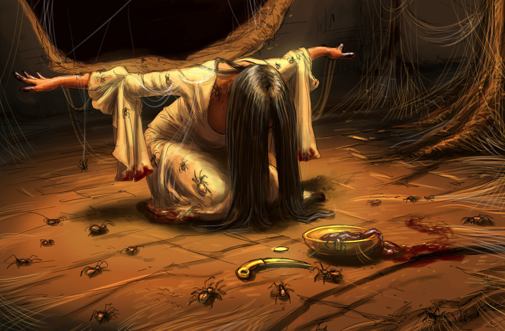 A Ritual to Contact Atlach-Nacha, for the Unspeakable Oath 25, a collection of Delta Green and Call of Cthulhu scenarios by Arc Dream Publishing.