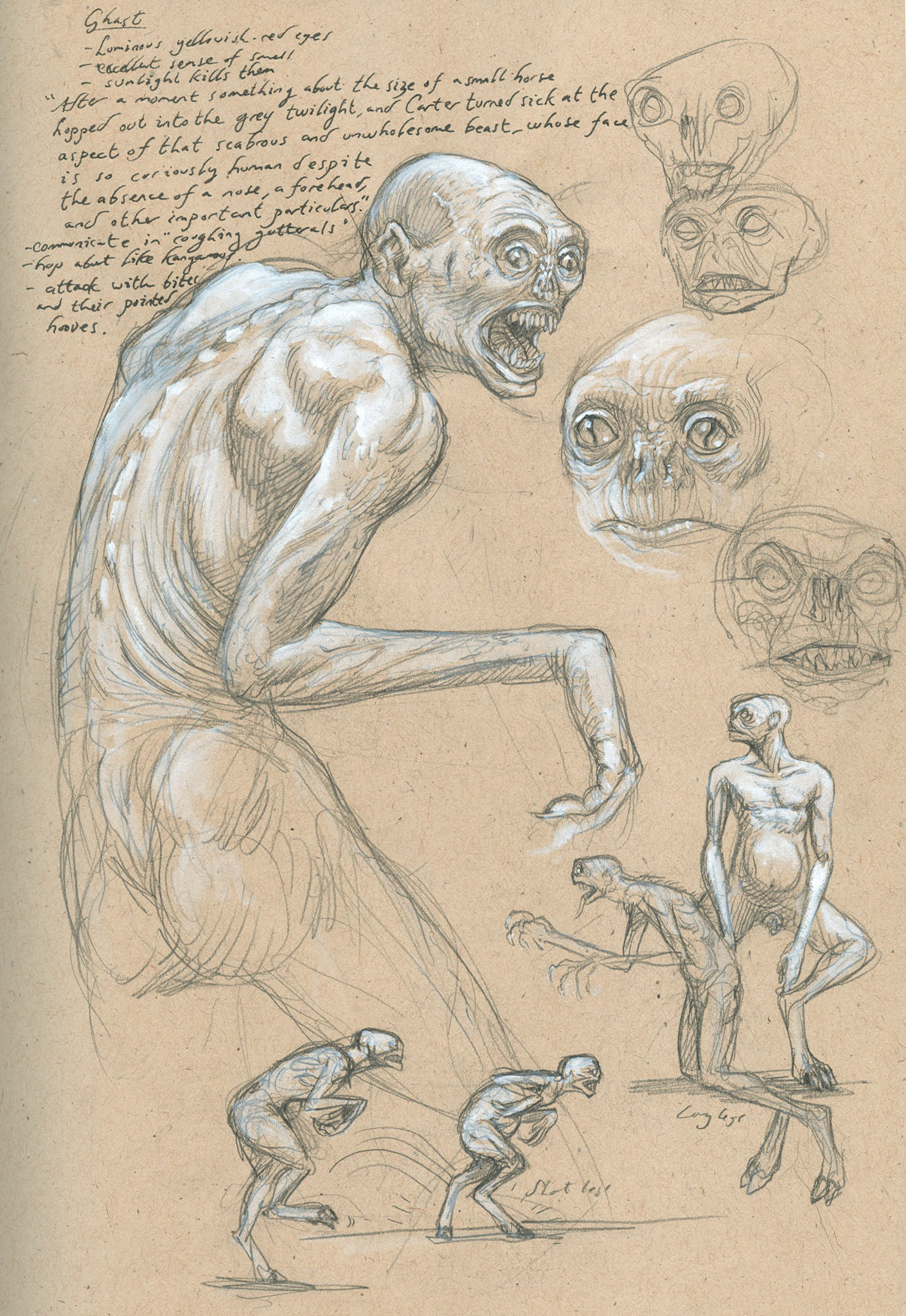 Lovecraftian Ghast- the skin is too smooth, but I was trying to come up with a foreheadless and noseless design that didn't look like E.T.