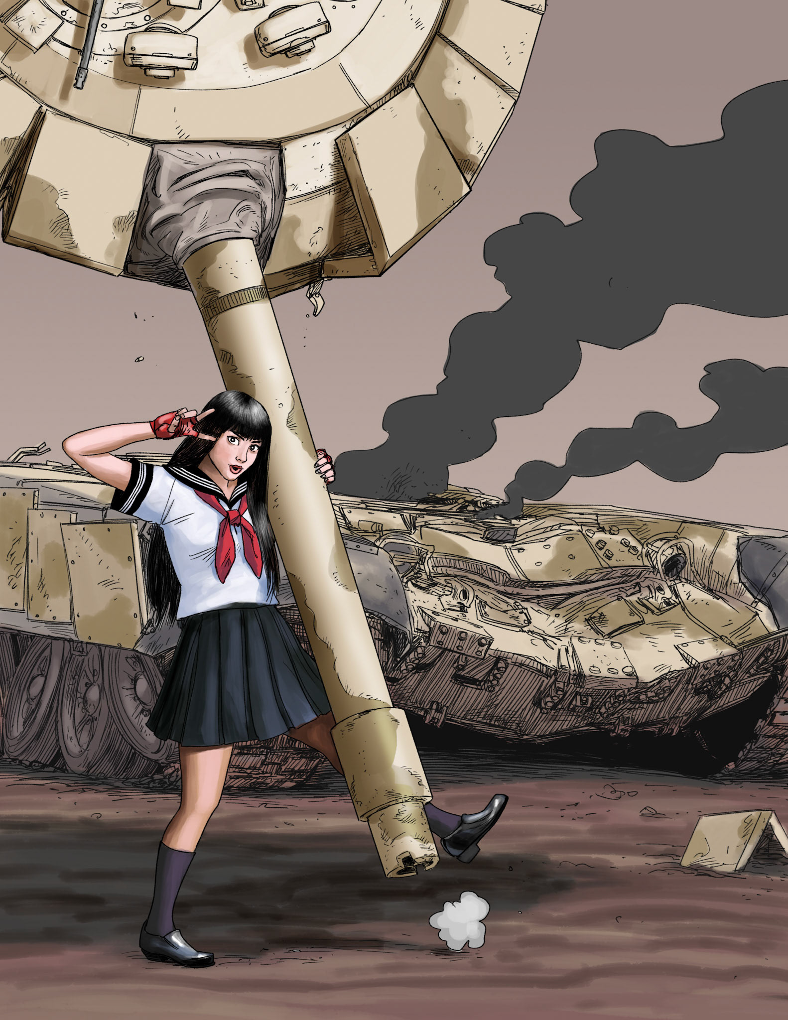 Junko, for the Better Angels RPG by Arc Dream Publishing.