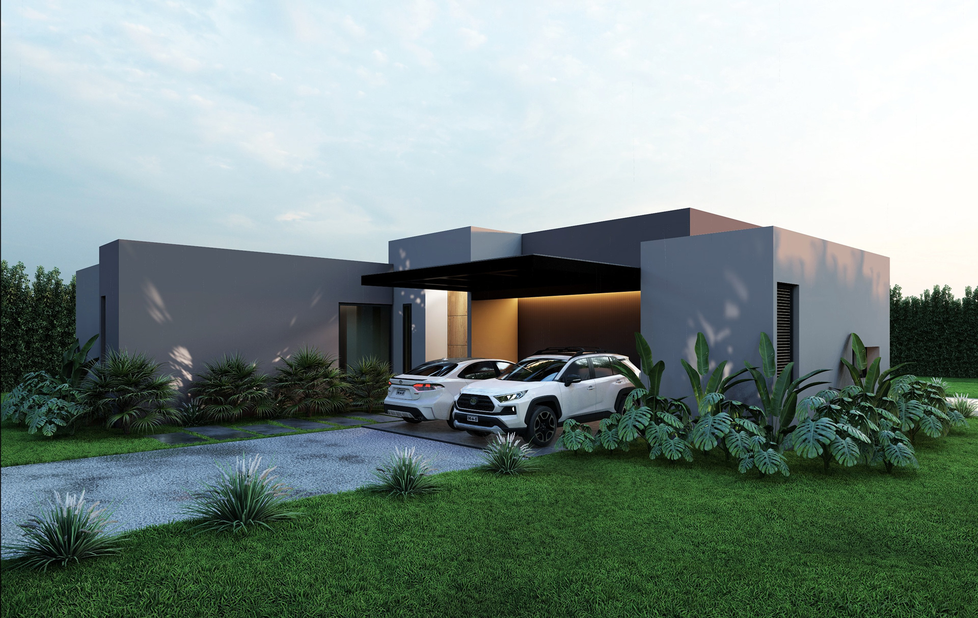Casa modelo parqueadero