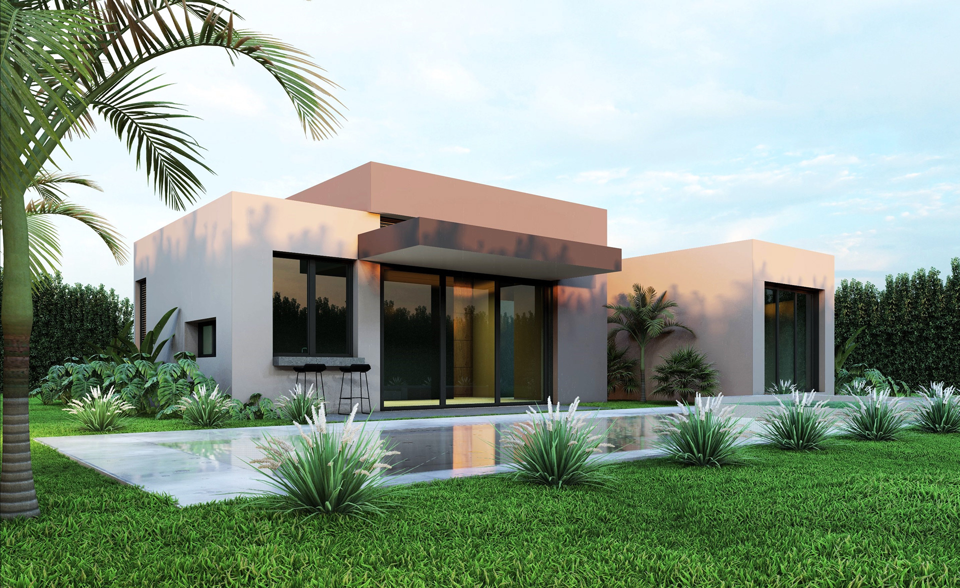 Casa modelo piscina