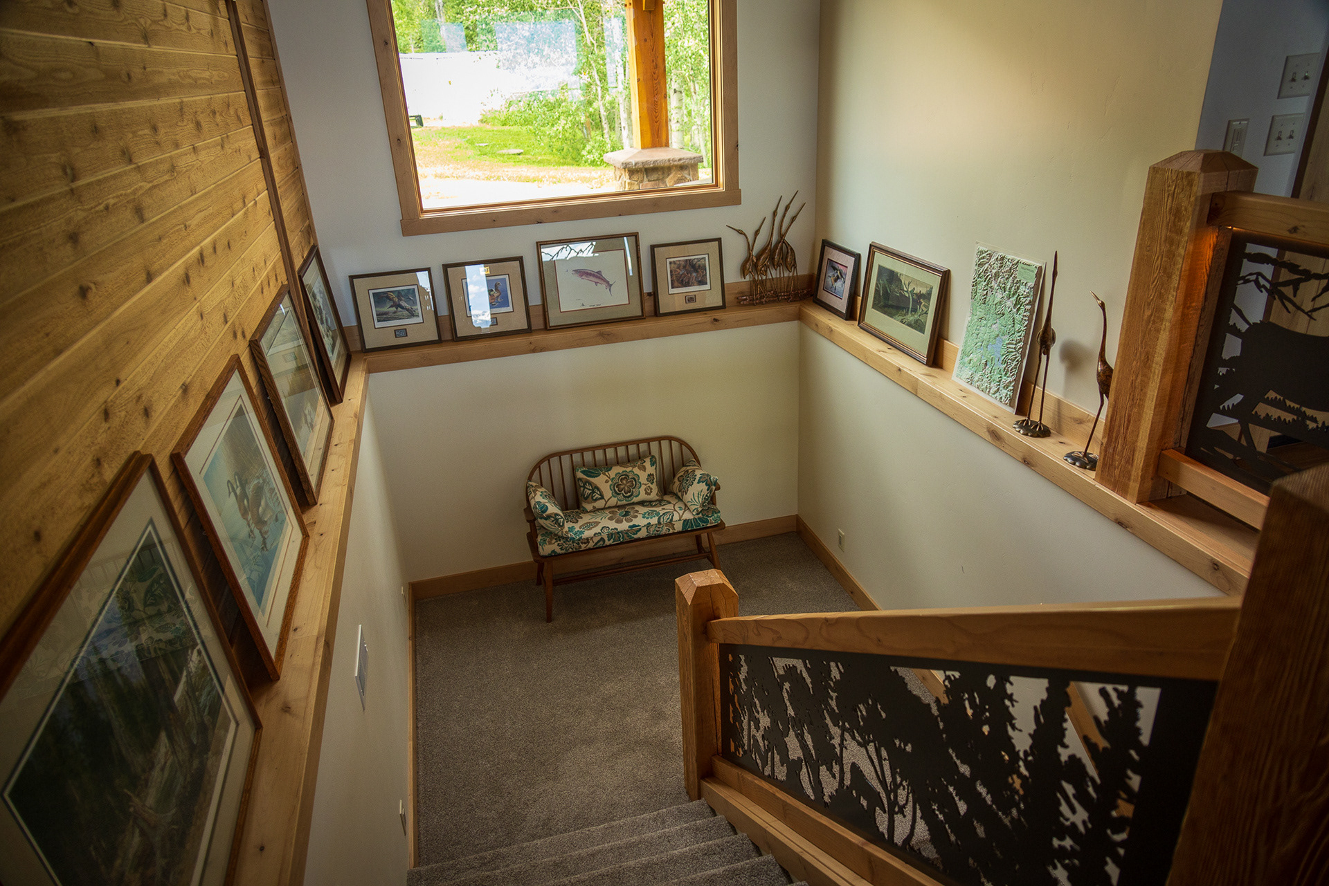 Stairway from upper to lower level