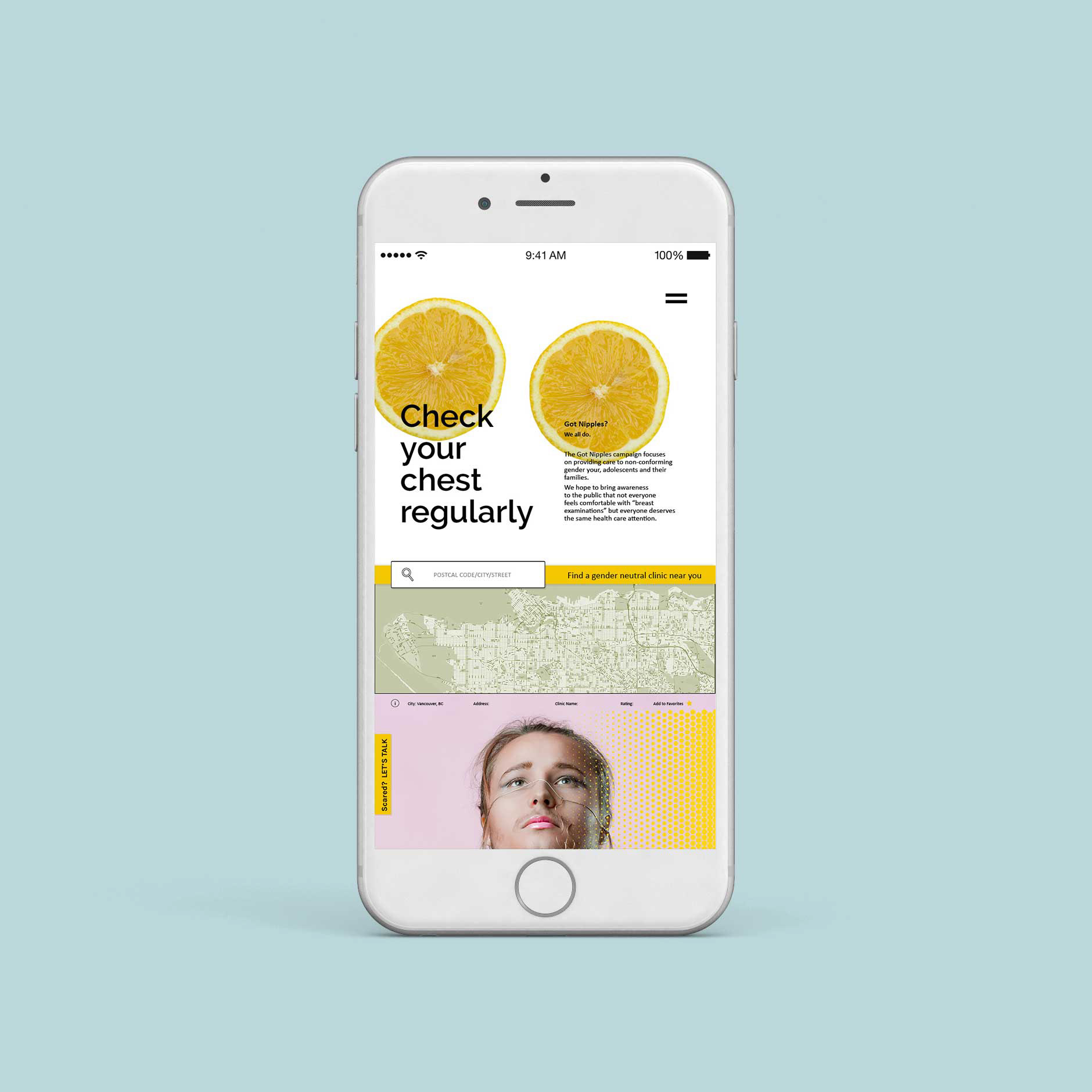 Got nipples campaign mobile platform mockup