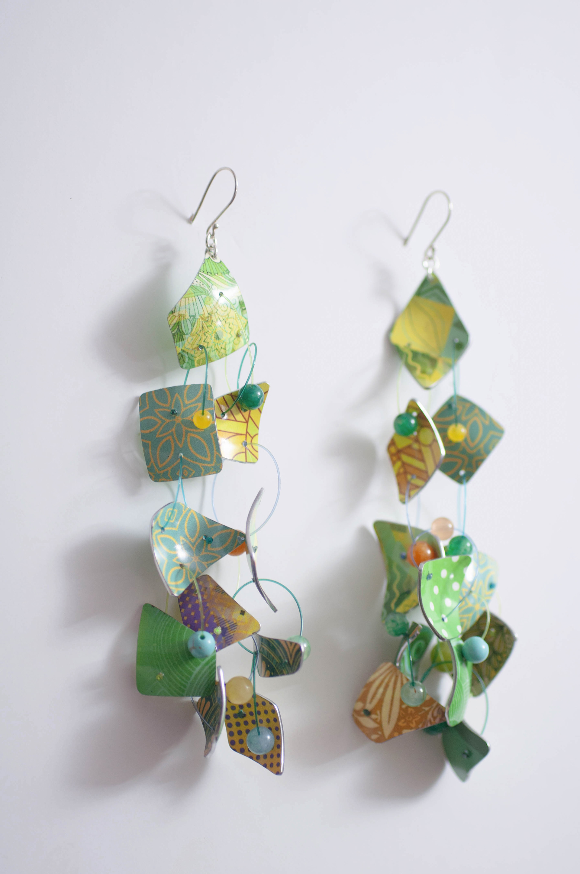 LUXE EARRINGS LONG- green