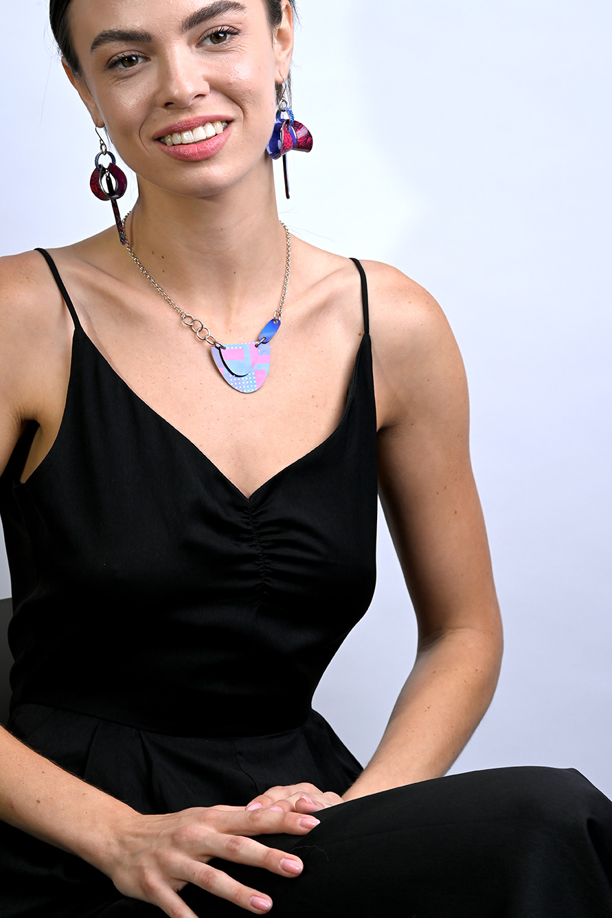 HALF VERTA NECKLACE - blue