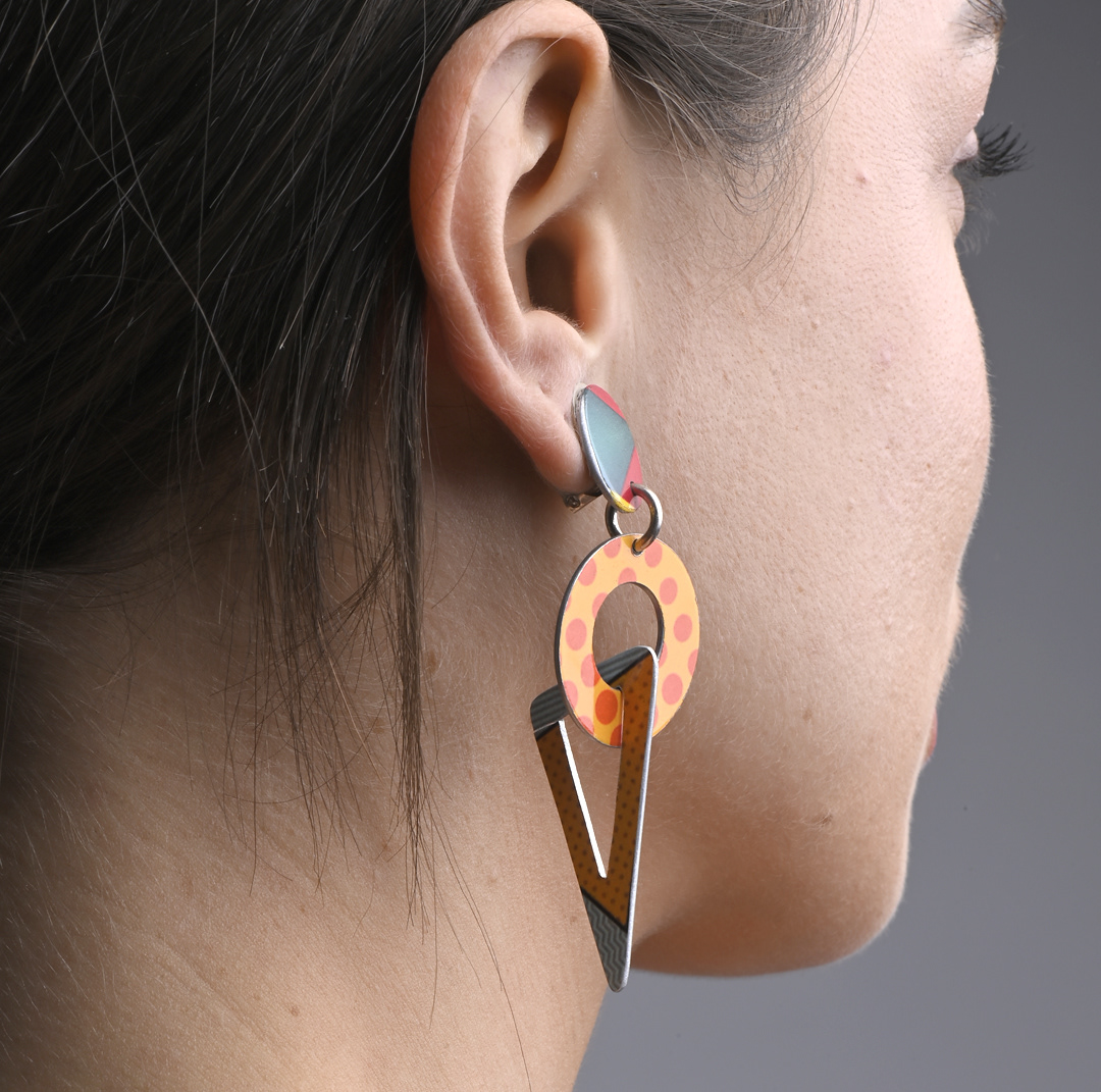 INTERWOVEN CLIPS EARRINGS - colorful