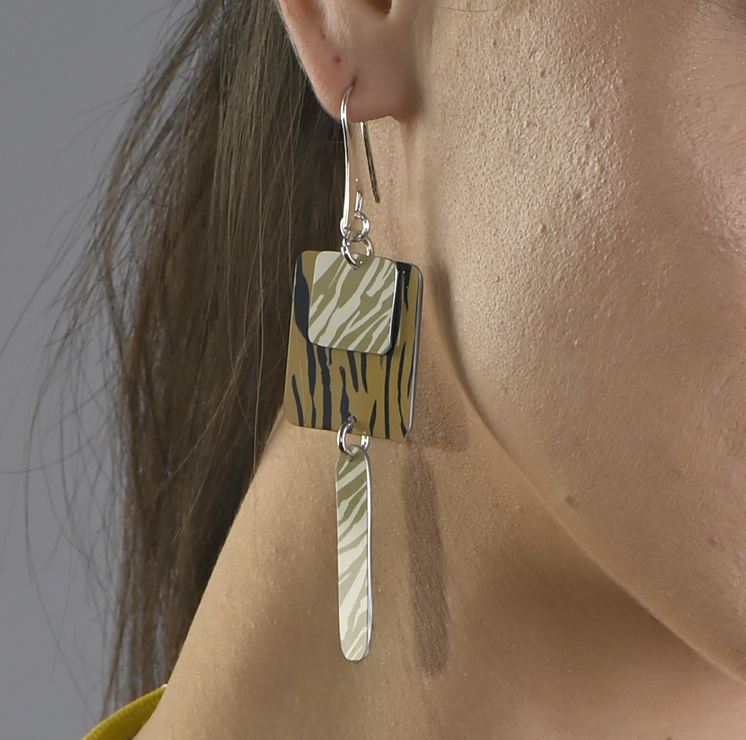 ECHO DROP EARRINGS - leopard print