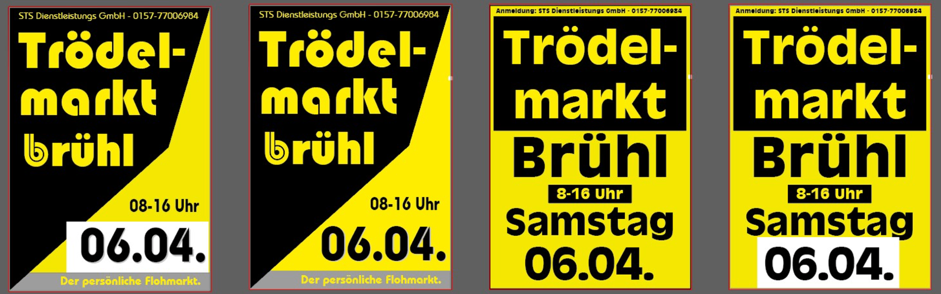 1905 Trödelmarkt Brühl Plakatdesign
