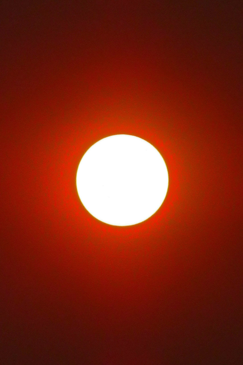 Sun In Smoke-Filled Morning Sky