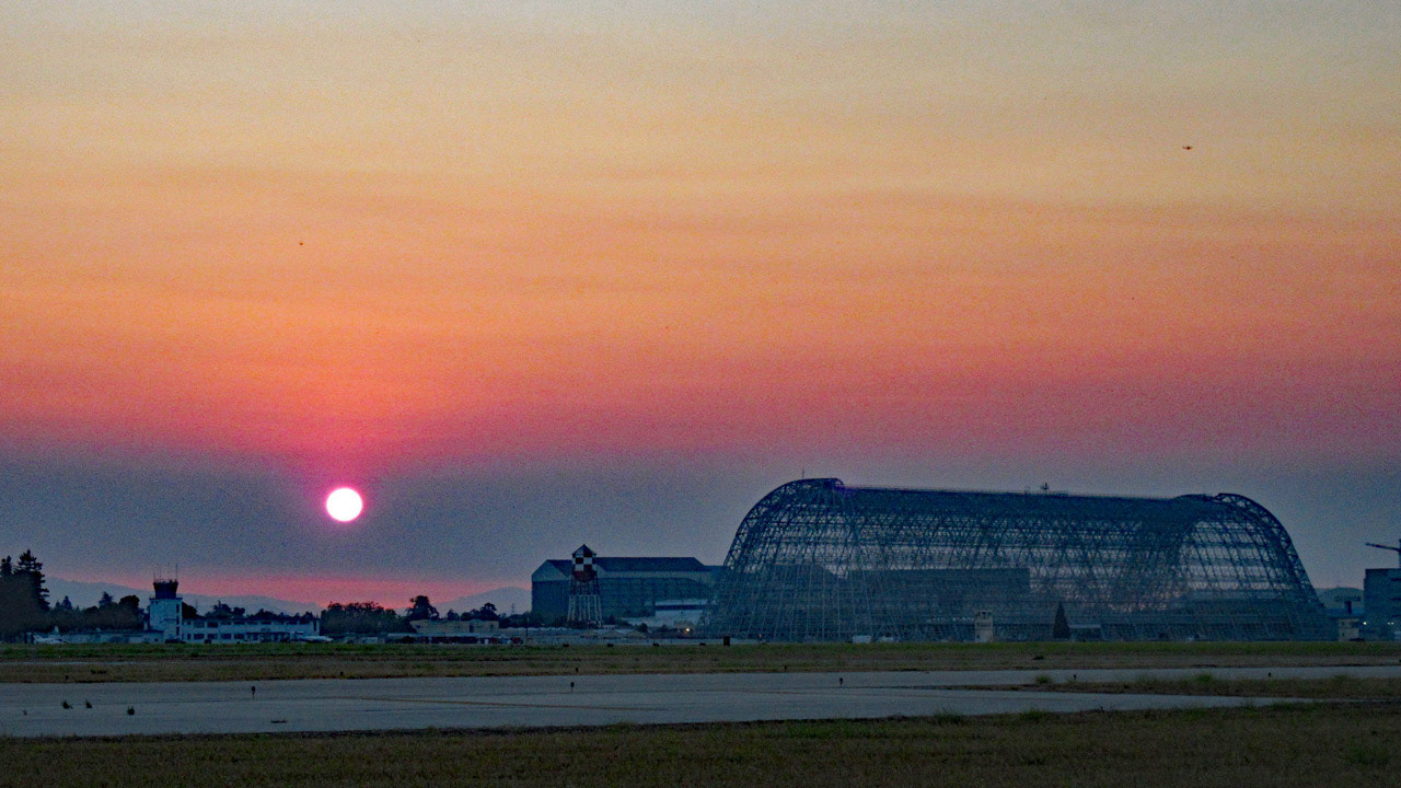 Sunset In Smoke-Filled Sky