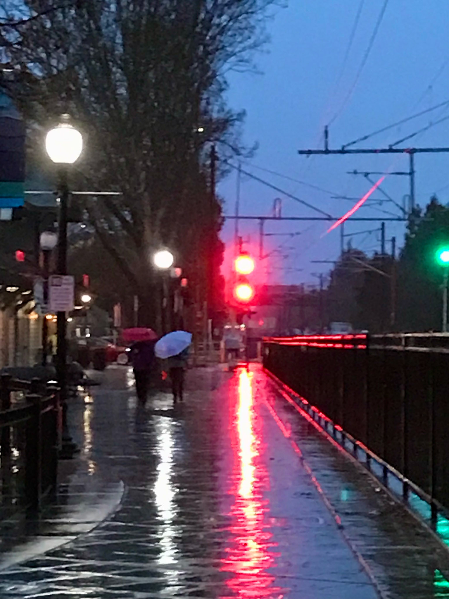 Wet Train Station Platform