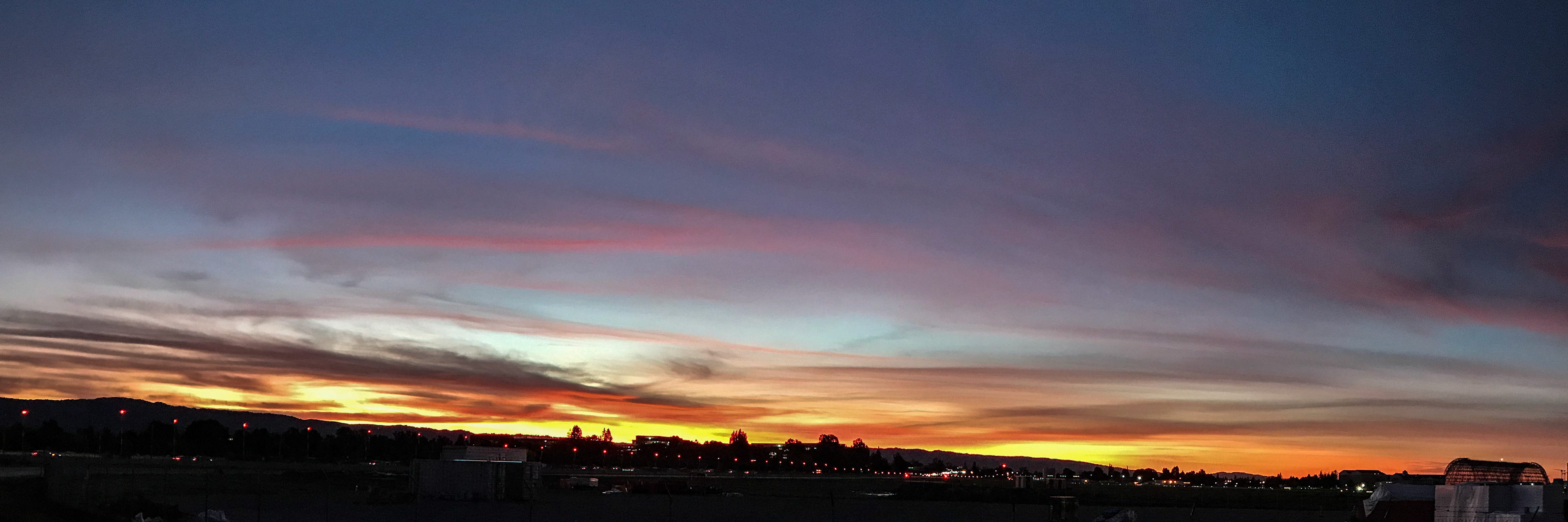 Sunset, Moffett Field, CA