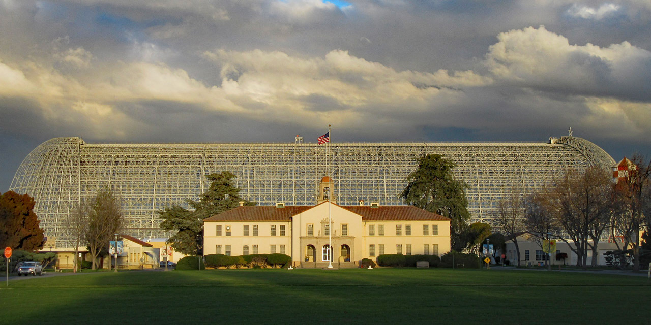 Hangar One From Shenandoah Plaza, Moffett Field, CA