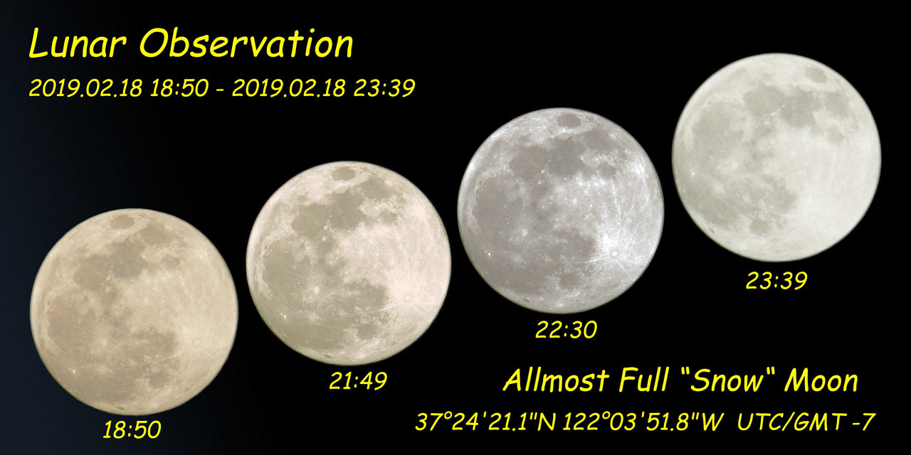 Waxing Gibbous Moon, 4.5Hr Observation